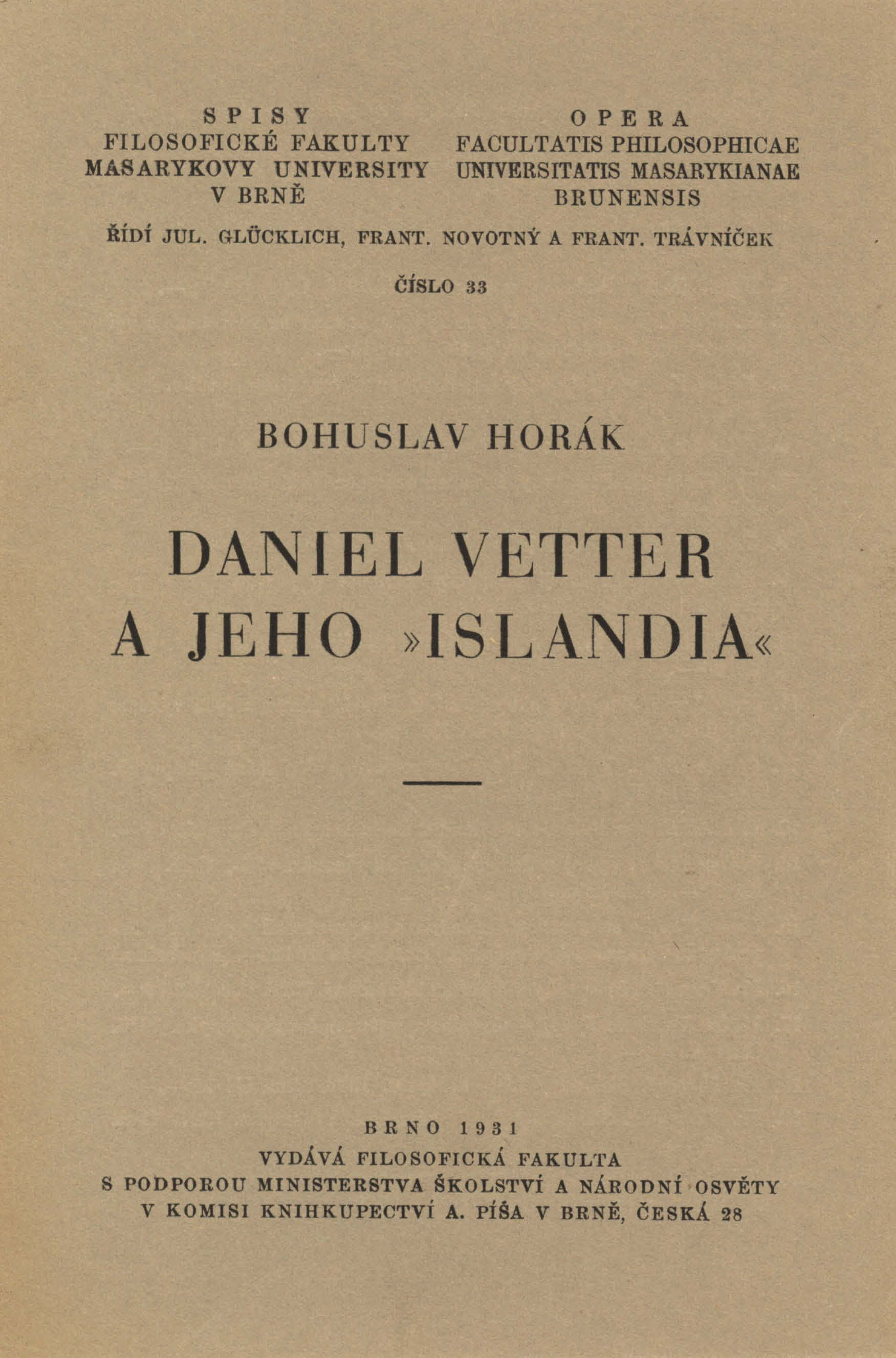 Obálka pro Daniel Vetter a jeho "Islandia"