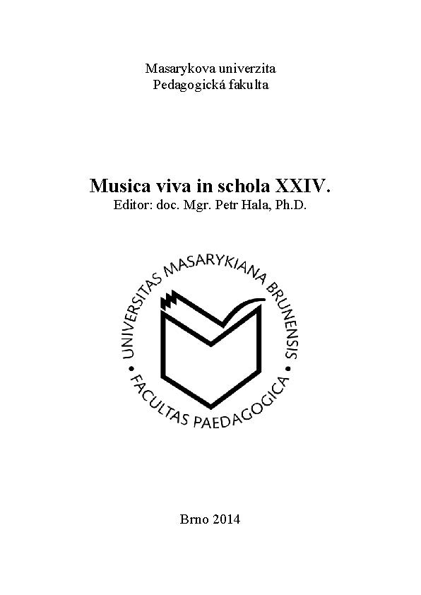 Obálka pro Musica viva in schola XXIV