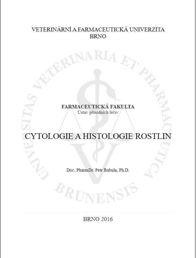 Obálka pro Cytologie a histologie rostlin