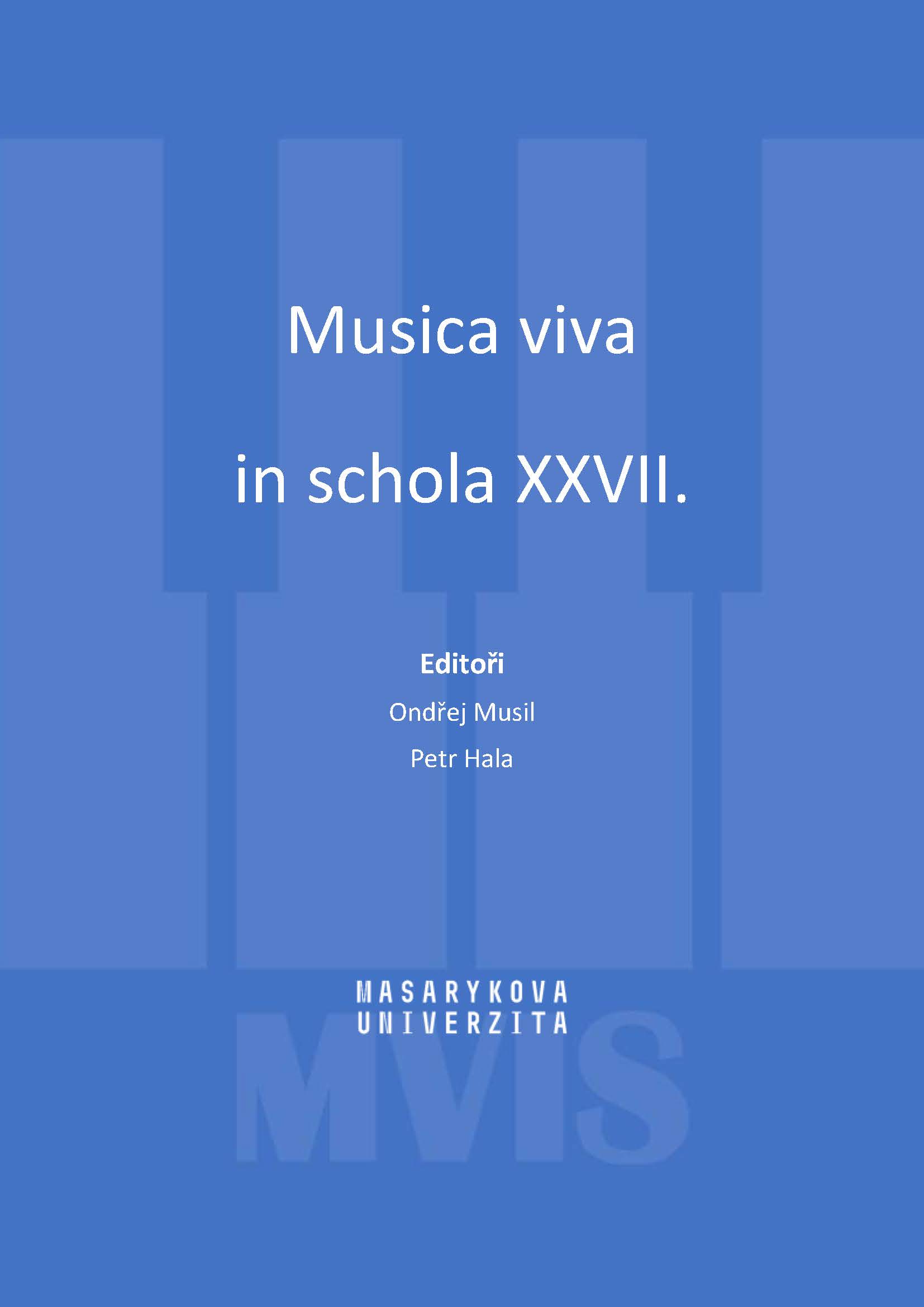 Obálka pro Musica viva in schola XXVII. Sborník konferenčních příspěvků