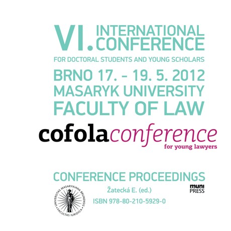 Obálka pro Cofola 2012. The Conference Proceedings