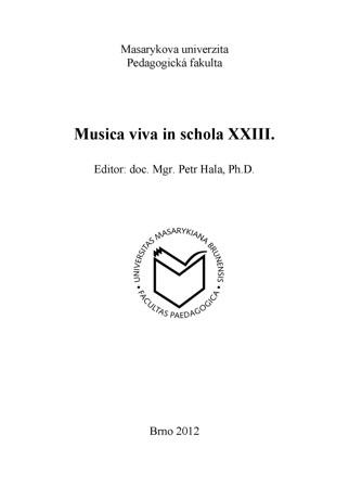Obálka pro Musica viva in schola XXIII.