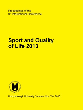 Obálka pro Sborník příspěvků na mezinárodní konferenci Sport a kvalita života 2013