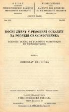 Roční změny v působení oceanity na podební Československa/Parcours annuel de l'océanité climatérique en Tchécoslovaquie (Cover image)