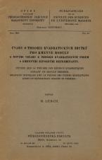 Úvahy o theorii kvadratických zbytků pro kmenné moduly : s novými vztahy k theorii kvadratických forem s kmennými zápornými determinanty/Études sur la théorie des résidus quadratiques suivant un module premier (Cover image)