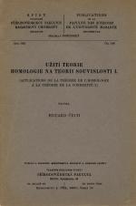 Užití teorie homologie na teorii souvislosti I/Applications de la théorie de l’homologie à la théorie de la connexité I (Cover image)