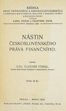 Nástin československého práva finančního (Cover image)