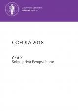 Obálka pro COFOLA 2018. Část X. - Sekce práva Evropské unie