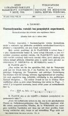 Thermodynamika roztoků bez pomyslných experimentů / Thermodynamique des solutions sans expériences ideales (Cover image)