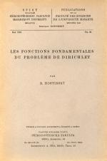 Les fonctions fondamentales du probléme de Dirichlet (Cover image)