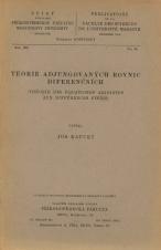 Teorie adjungovaných rovnic diferenčních (Cover image)