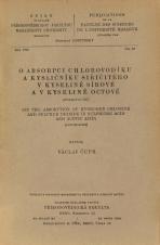 Související publikace: O absorpci chlorovodíku a kysličníku siřičitého v kyselině sírové a v kyselině octové