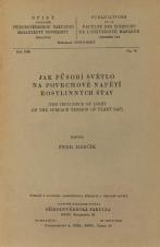 Související publikace: Jak působí světlo na povrchové napětí rostlinných šťav