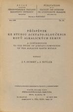 Související publikace: Příspěvek ke studiu acetato-sloučenin kovů alkalických zemin