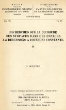 Související publikace: Recherches sur la courbure des surfaces dans des espaces a n dimensions a courbure constante. II.