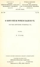 O difusních potenciálech VI. (Cover image)