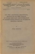 On the growing reactions, produced by the change of hydrogen-ion concentration in germinating roots of pharbitis hispida choisy (Cover image)