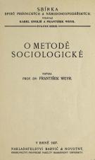 O metodě sociologické (Cover image)