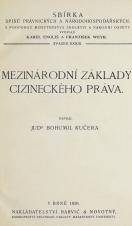 Mezinárodní základy cizineckého práva (Cover image)