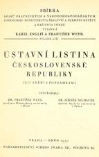 Ústavní listina Československé republiky : její znění s poznámkami (Cover image)