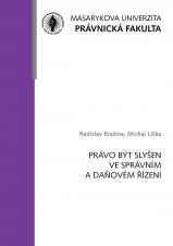 Obálka pro Právo být slyšen ve správním a daňovém řízení