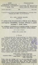 O užitkových kvocientech u bílých krys (Rattus norvegicus Erxleben, varietas albinus) a jejich kolísání v době růstu / Les coefficients d’utilisation de la nourriture pendant la croissance du rat blanc (Rattus norvegicus Erxleben, varietas albinus) (Cover image)