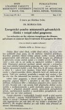 Související publikace: Energetické poměry miniaturních galvanických článků v terapii zubní gangraeny / Les recherches sur des relations énergétiques des éléments galvanique en miniature dans le traitement de la gangrène des dents