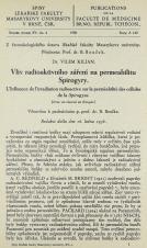 Vliv radioaktivního záření na permeabilitu Spirogyry / L'influence de l'irradiation radioactive sur la permèabilité des cellules de la Spirogyra (Cover image)