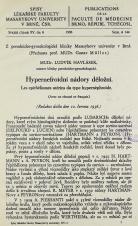 Hypernefroidní nádory děložní / Les epithéliomes utérins du type hypernéphroide (Cover image)