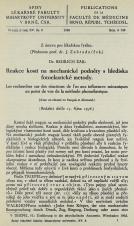 Reakce kosti na mechanické podněty s hlediska fotoelastické metody / Les recherches sur des réactions de l'os aux influences mécaniques au point de vue de la méthode photoélastique (Cover image)