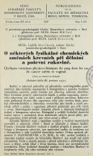 O některých fysikalně chemických změnách krevních při děložní a poševní rakovině / Quelques variations physico-chimiques du sang dans les cas de cancer utérin et vaginal (Cover image)