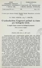 Související publikace: O jednoduchém Geigerově počítači α-částic pro biologické účely / A simple Geiger counter for biological purposes