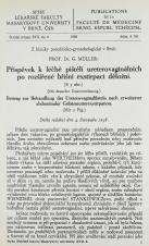 Příspěvek k léčbě píštělí ureterovaginálních po rozšířené břišní exstirpaci děložní / Beitrag zur Behandlung der Ureterovaginalfisteln nach erweiterter abdominaler Gebärmutterexstirpation (Cover image)