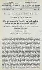 Vliv prostorového činitele na biologickou reakci pletiva po ozáření alfa paprsky / The influence of the space factor on the tissue reaction after irradiation with α-rays (Cover image)