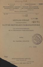 Související publikace: Seznam otřesů pozorovaných na půdě Republiky československé