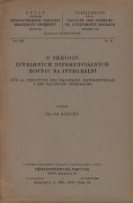 Související publikace: O převodu lineárních diferenciálních rovnic na integrální