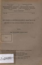 Související publikace: Studie o inteligenci kočky. II.