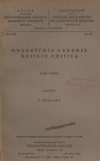 Související publikace: Onobrychis generis : Revisio critica. Pars prima