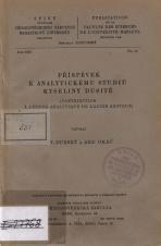 Příspěvek k analytickému studiu kyseliny dusité (Cover image)