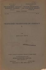 Propriétés projectives du contact I. (Cover image)