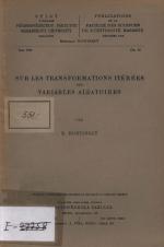 Sur les transformation itérées des variables aléatoires par B. Hostinský (Cover image)