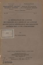 La réfraction de l’oxyde de carbone, de l’azote et de l’oxyde azoteux et sa dépendance des pressions inférieures à une atmosphère (Cover image)