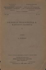 Související publikace: Generis Trigonella 1. revisio critica. I.