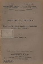 Související publikace: Iter Turcico-Persicum. Pars IV, Plantarum collectarum enumeratio (Plumbagineae-Cyperaceae)