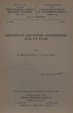 Réfléxion des ondes acoustiques sur un plan (Cover image)