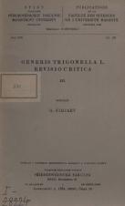 Související publikace: Generis Trigonella L. revisio critica. III