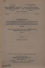 Související publikace: Hydrolysa solí beryllnatých a hlinitých odvozených od silných kyselin. Část II