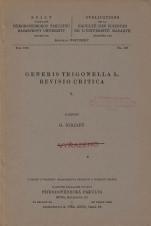 Generis Trigonella L. revisio critica. V. (Cover image)