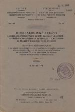 Mineralogické zprávy. 1, Beryl ze Spitzkoppje v pohoří Erongo v jz. Africe. 2, Křišťál z Hot Springs v Arkansasu. 3, Ptilolith od Žďárku u Hodkovic v sev. Čechách (Cover image)