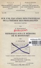 Sur une équation fonctionnelle de la théorie des probabilités. Seconde partie (Cover image)